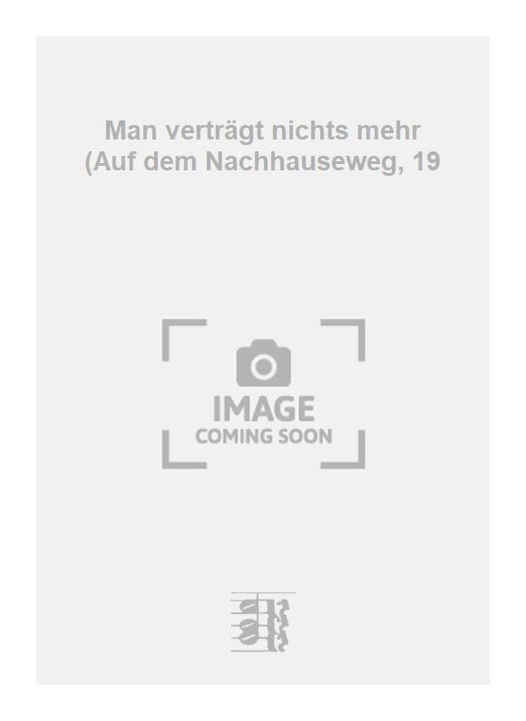 Man verträgt nichts mehr (Auf dem Nachhauseweg, 19